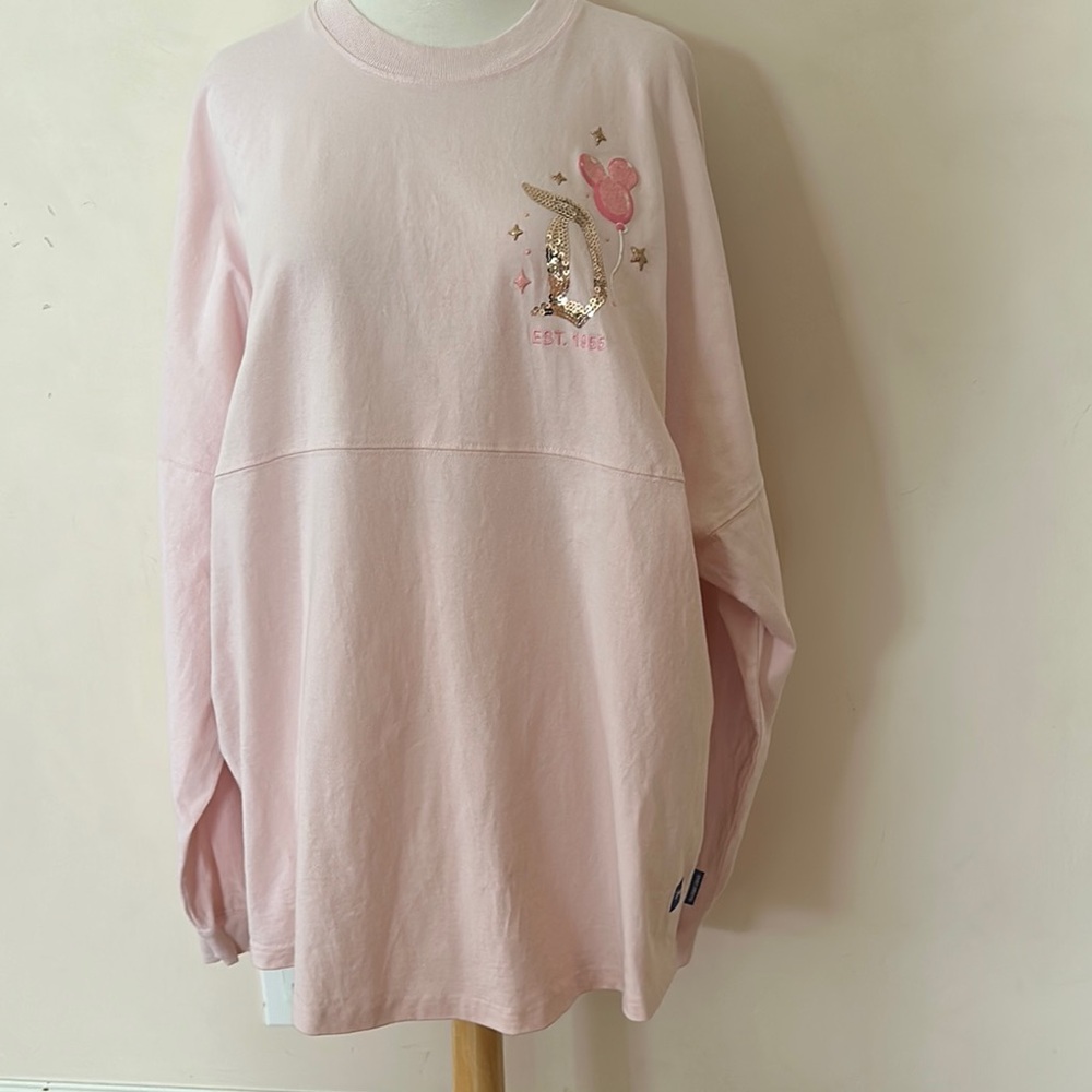 Disney Pink Crew Neck Sweatshirt with Floral Detail